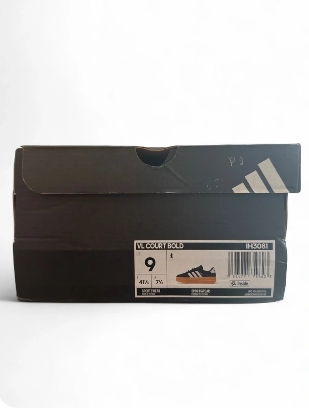 adidas VL Court Bold Triple Stack Gum Sole Shoes Size US Women’s 9/ Men 8 (NEW)